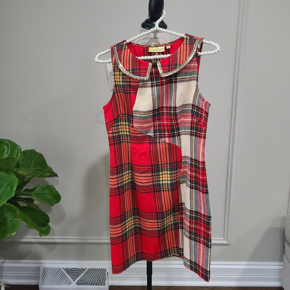 Vera Wang girls plaid Dress sz.L